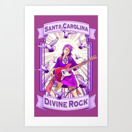 Santa Carolina Divine Rock Art Print