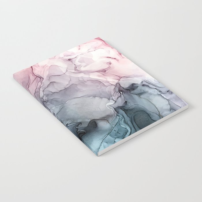 Blush And Payne S Grey Flowing Abstract Painting Notebook By
