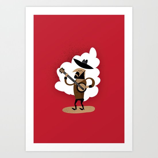 Johnny Banjo and his Banjo Art Print