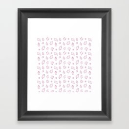 Magenta Gems Pattern Framed Art Print