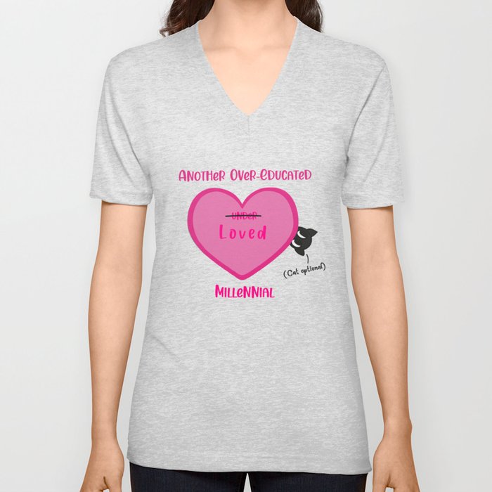 A Corrected Over-Educated Millennial Post V Neck T Shirt