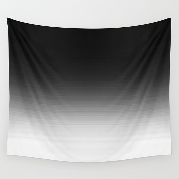 Black & White Ombre Gradient Wall Tapestry