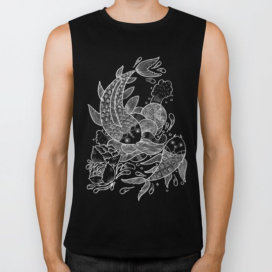 The Koi Fishes Biker Tank