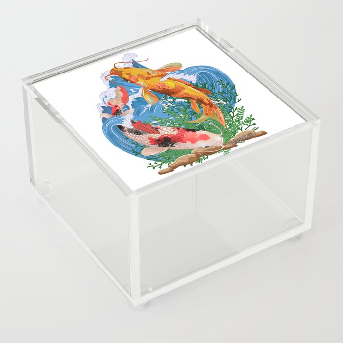 koi Fish Acrylic Box