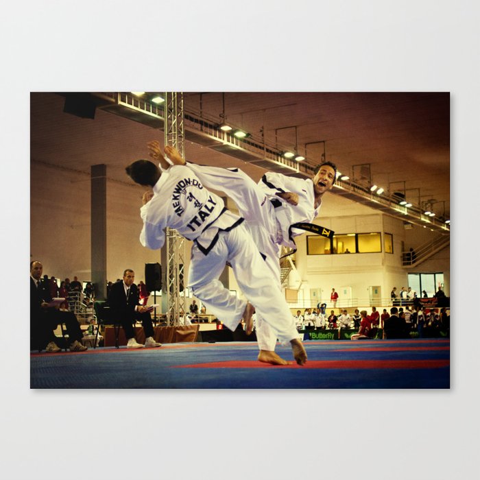 Traditional sparring - Taekwon-do ITF Canvas Print