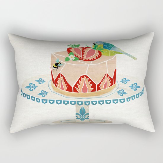 life is short, take a dessert Rectangular Pillow