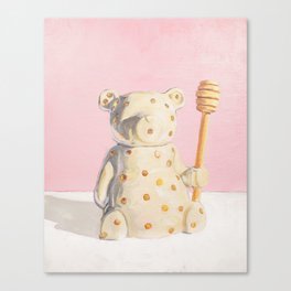 Pink Honey Bear Canvas Print