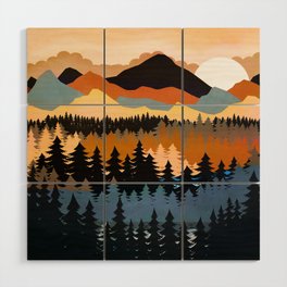 Colors of a Mountain View Wood Wall Art