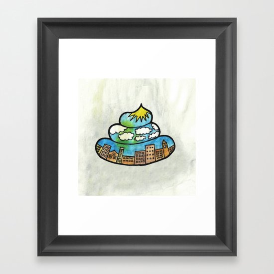 Shit Happens Framed Art Print