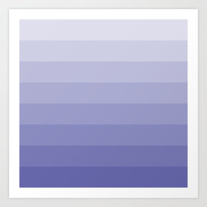 Very Peri Gradient Stripe II Art Print