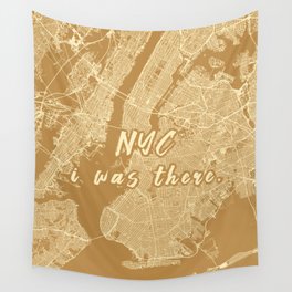 NYC - i was there - Neutral Topo Wall Tapestry