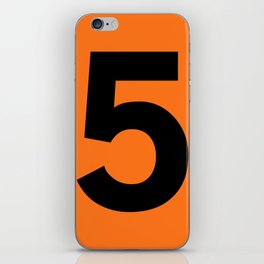 Number 5 (Black & Orange) iPhone Skin
