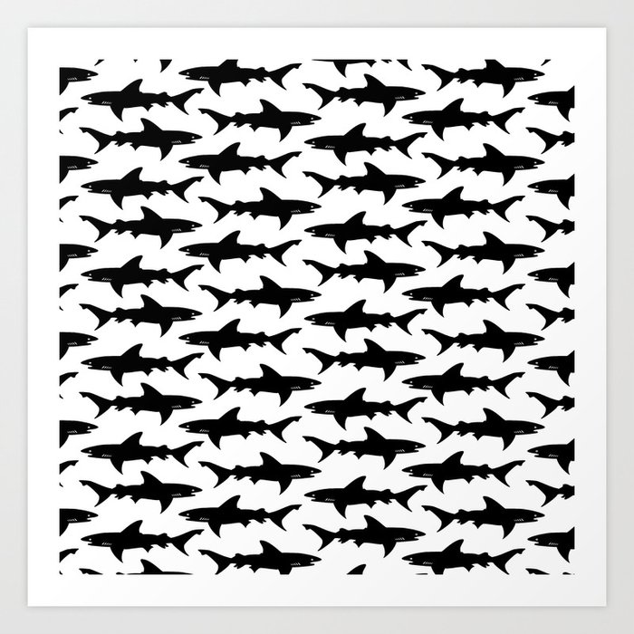 Shark Attack Art Print