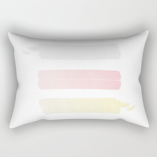 silver pink and gold Rectangular Pillow