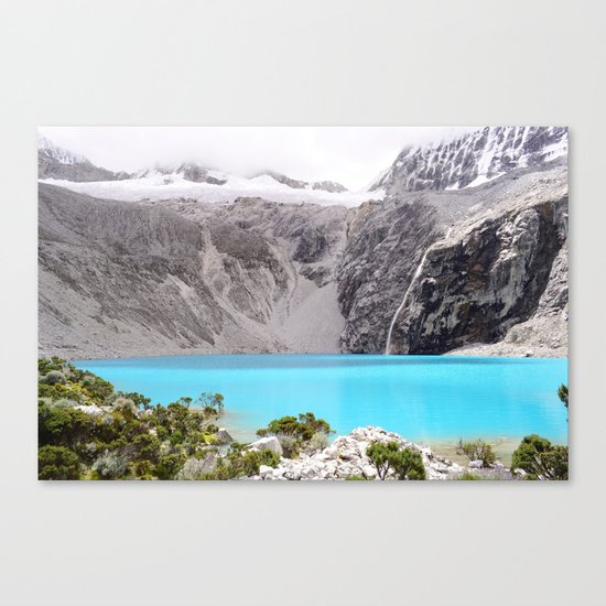 Blue Water Mountains Canvas Print