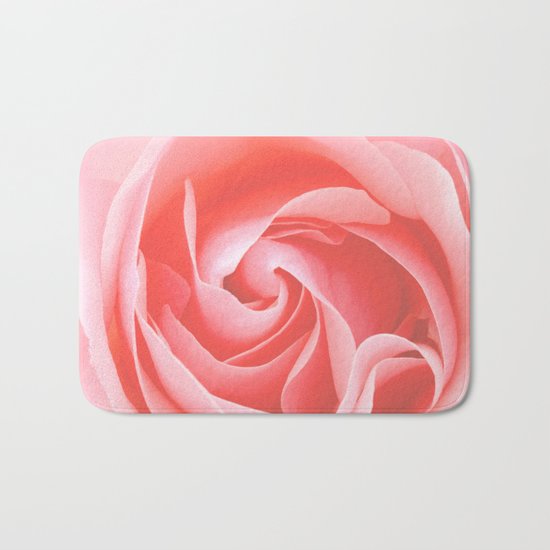 Velvet pink rose - Roses Flowers Flower Bath Mat