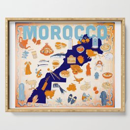 Morocco Culture Map Serving Tray
