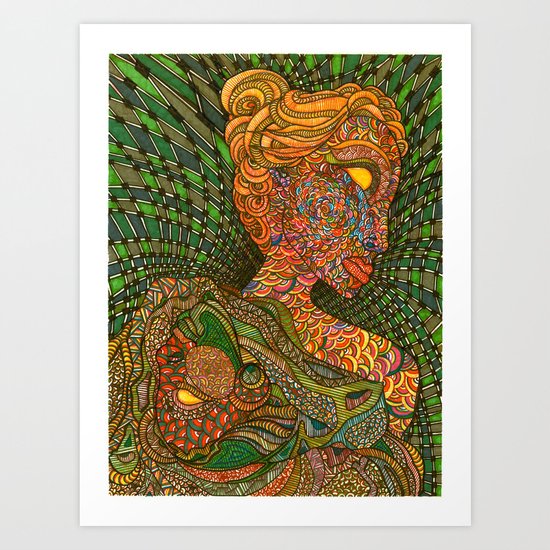 Scarlet & Equine Art Print