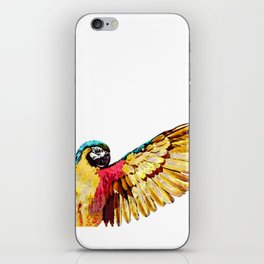 Show Off Colorful Tropical Macaw Parrot Art iPhone Skin