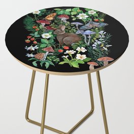Rabbit and Strawberry Garden Side Table