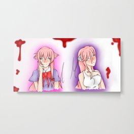 yuno and lucy Metal Print | Elfenlied, White, Lucy, Color, Drawing, Purple, Gasaiyuno, Digital, Pink, Gore 