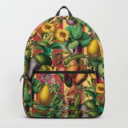 Elegant Retro Fruit and Flower Garden Backpack