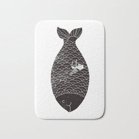 Fishing in a fish Bath Mat