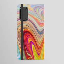 Psychedelic Wavy Abstract Artwork Android Wallet Case