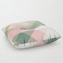 Modern blush tones pink abstract geometrical triangles Floor Pillow