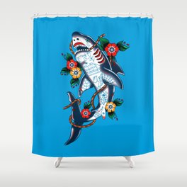 SHARK TRADITIONAL TATTOO Shower Curtain