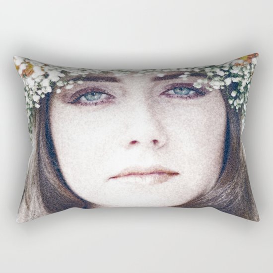 Face flower Rectangular Pillow