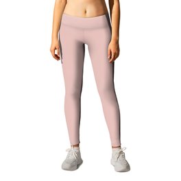 Dried Heather Pink Light pastel solid color modern abstract pattern  Leggings