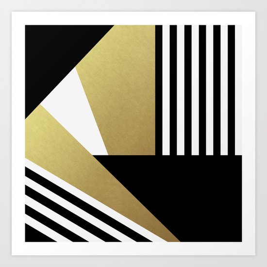 Glamorous Stripes Art Print