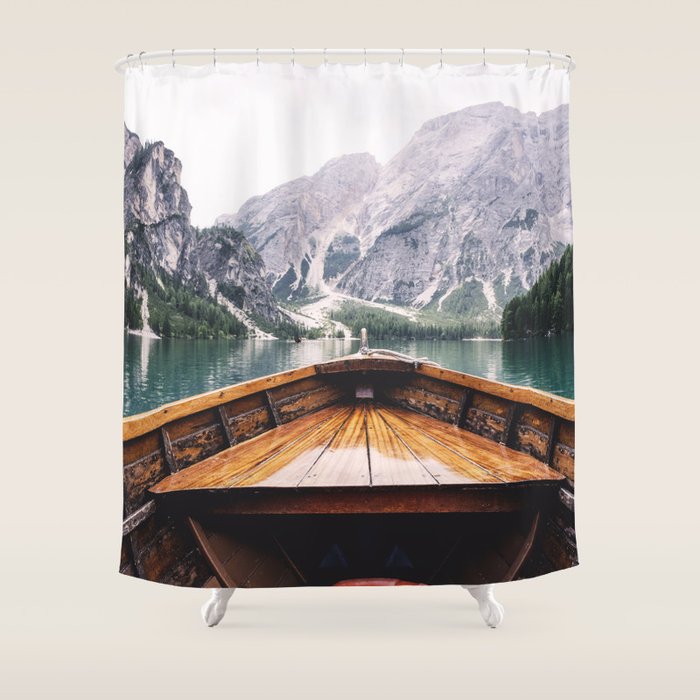 Mountain Lake Shower Curtain by Groppo Society6