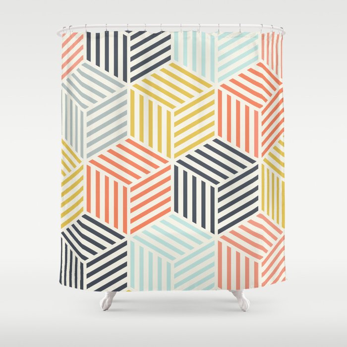 Colorful Geometric Pattern Shower Curtain Colorful Geometric Pattern Shower Curtain