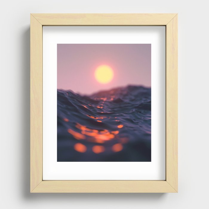 floating away in a digital ocean I Recessed Framed Print