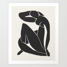 Henri Matisse Abstract Woman, Black and Beige Nude Matisse Art Decor Art Print
