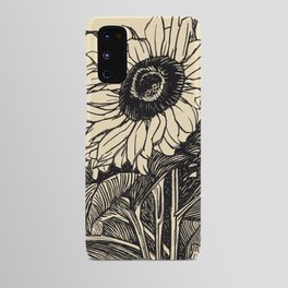 Floral Print, Sunflowers Painting, Cottagecore Decor, Farm House Art, Flower Design - Sunflower Android Case