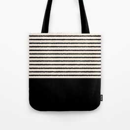 Texture - Black Stripes Blocks Tote Bag