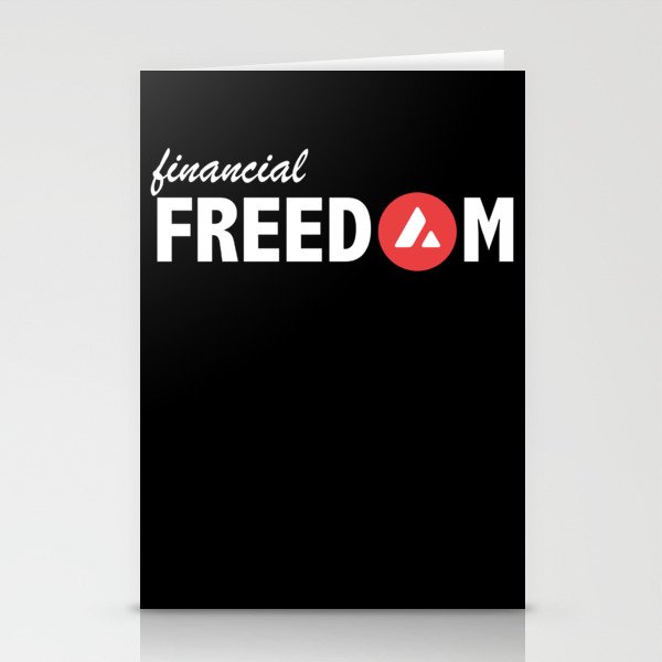 Avalanche AVAX Financial Freedom Crypto Stationery Cards