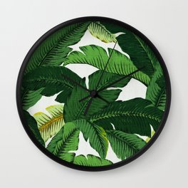 banana leaf palms Wall Clock
