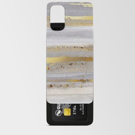 Luxury grey watercolor and gold texture Android Card Case