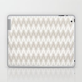 Taupe and White Striped Chevron Ripple Pattern Pairs Diamond Vogel 2022 Popular Colour Palatine 0370 Laptop Skin