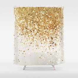 Sparkling Gold Glitter Glam #2 (Faux Glitter) #shiny #decor #art #society6 Shower Curtain