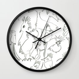Birds, birds, birds Wall Clock