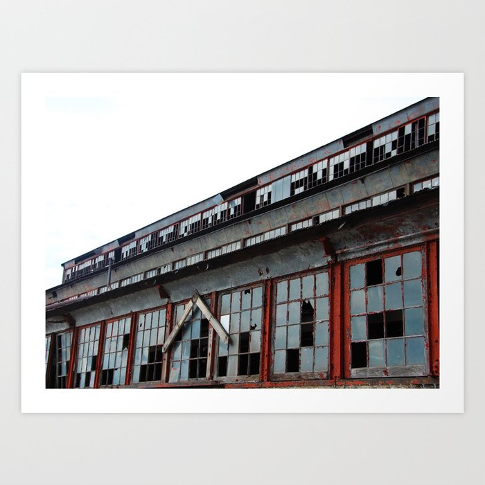 Bethlehem Steel plant windows in color Art Print
