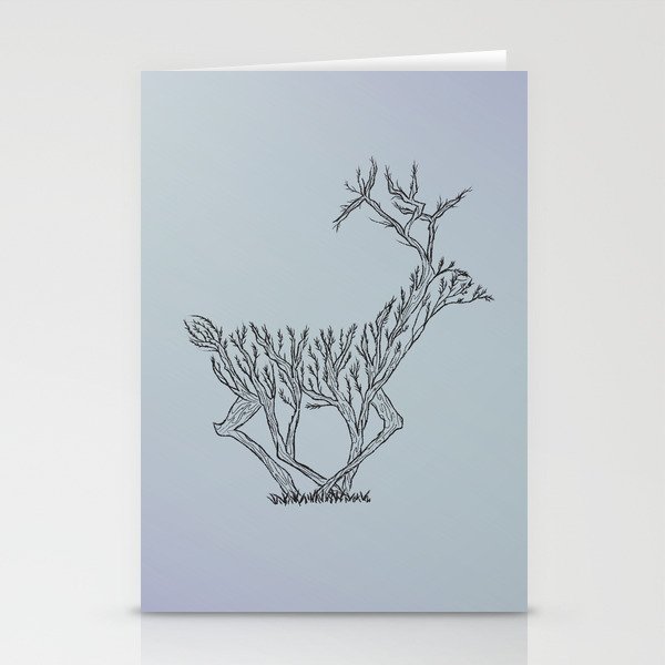 Deer Branches Stationery Cards