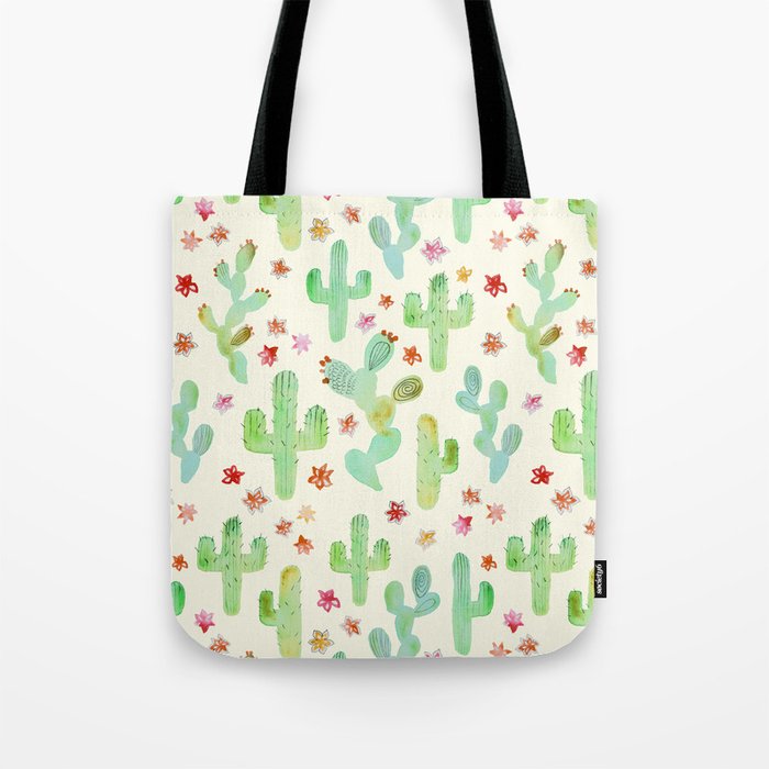 Watercolor Cacti Tote Bag