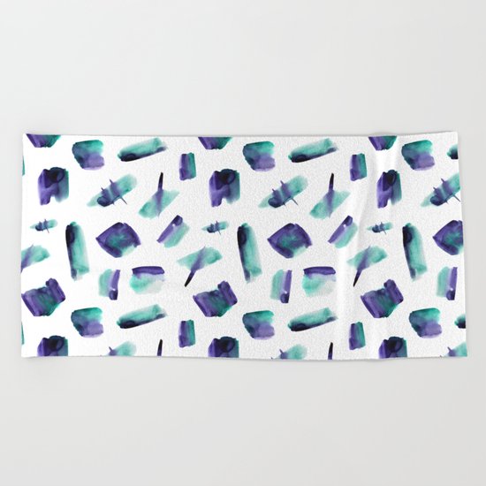 Zero gravity || abstract watercolor Beach Towel