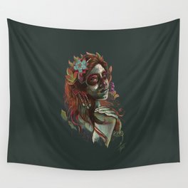 Day of the Dead Girl Wall Tapestry